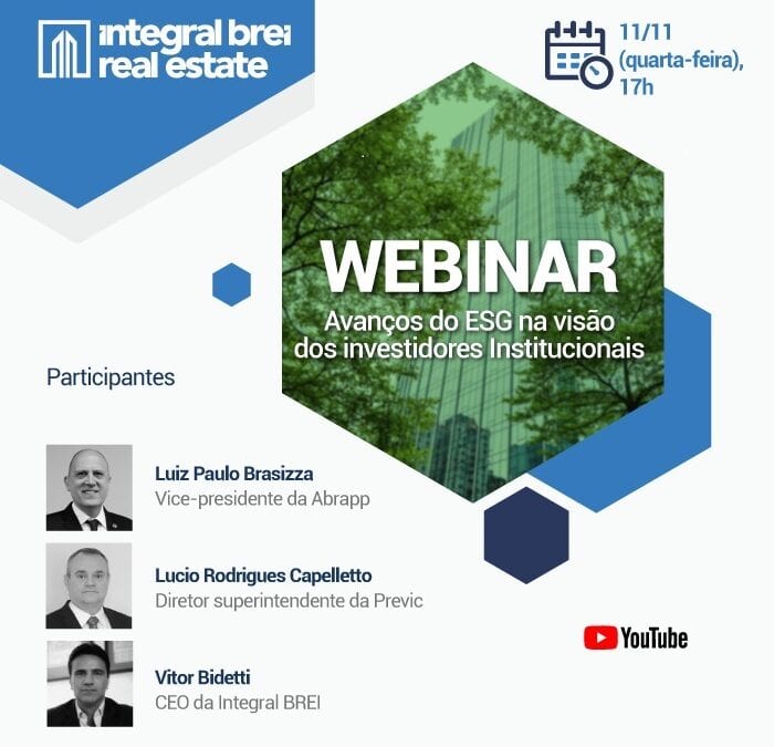 Luiz Paulo Brasizza participa de webinar sobre avanços do ESG na visão dos investidores institucionais